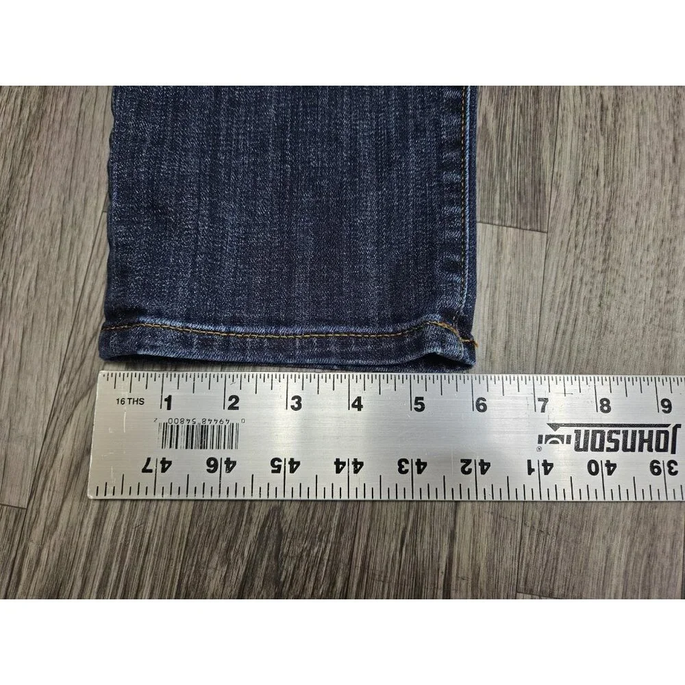 Chicos Jeans Womens 0 Blue So Slimming Girlfriend Crop Medium Wash Denim Zip Fly